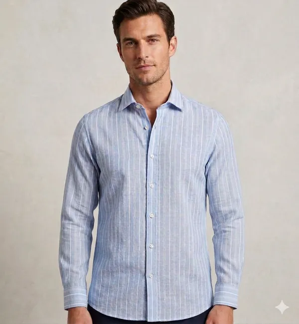 Cotton_Linen_Striped_Shirt_Fabric
