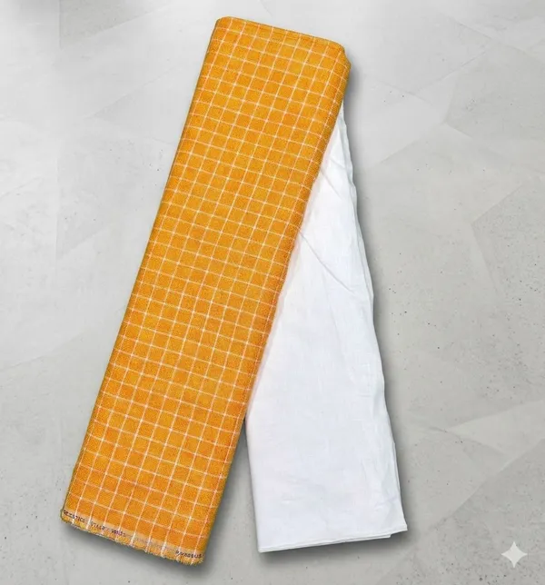 Jute_Solid,_Checkered_Kurta_&_Churidar_Material