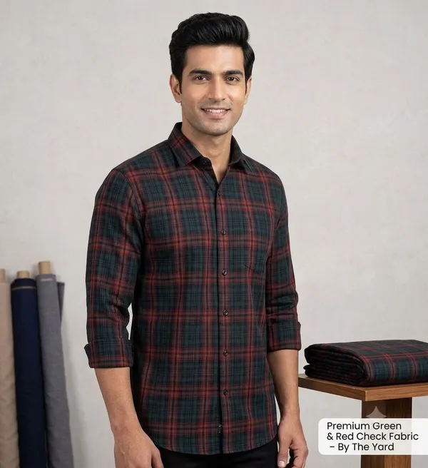 Cotton_Blend_Checkered_Shirt_Fabric