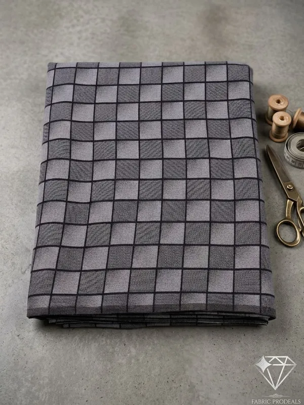Cotton_Blend_Checkered_Shirt_Fabric