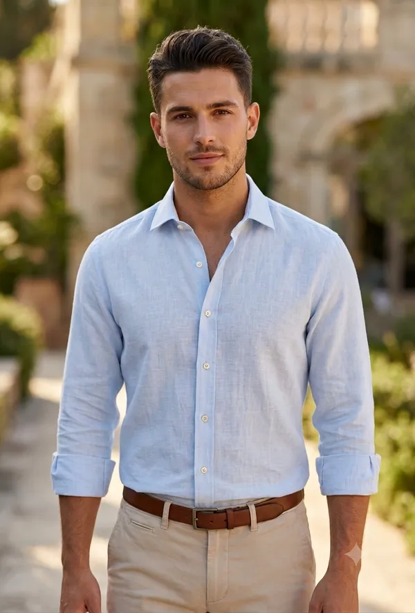 Men_Pure_100%_European_Linen_60_Lea_Unstitched_Shirt_Fabric_Material_Light_Blue_Breathable_Shirting_Cloth_Fine_Linen_Fabric_Length_for_Casual_and_Formal_Wear