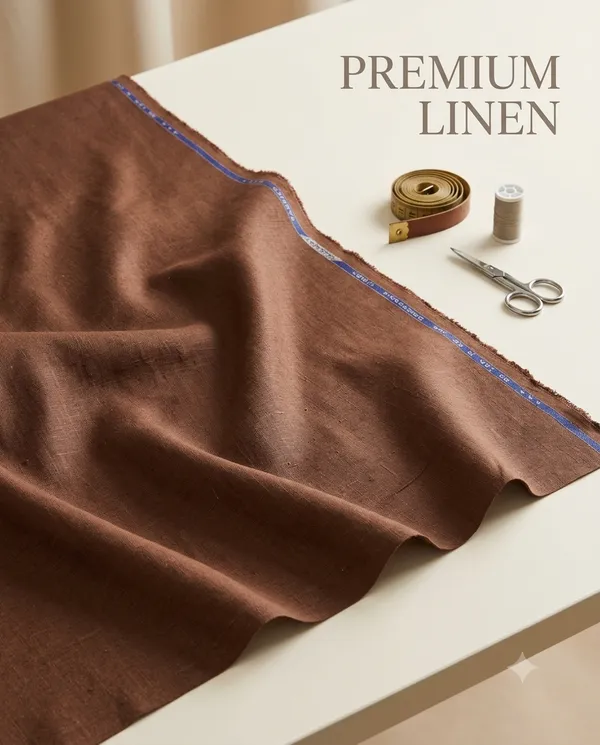 Men's_Chocolate_Brown_Solid_Pure_Linen_Unstitched_Shirt_Fabric_Premium_Breathable_Pure_European_Linen_Shirting_Material_Length_Piece_for_Men_Formal_&_Casual_Wear_Shirts