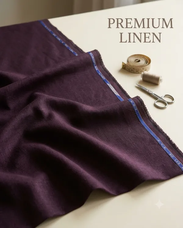 Men's_Deep_Plum_Wine_Solid_Pure_Linen_Unstitched_Shirt_Fabric_Premium_Breathable_Pure_European_Linen_Shirting_Material_Length_Piece_for_Men_Formal_&_Casual_Wear_Shirts