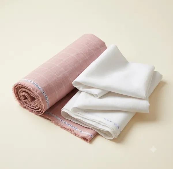 Men's_Dusty_Pink_Grid_Check_60_Lea_Pure_European_Linen_Unstitched_Shirt_&_Pant_Fabric_Combo_Pack_Premium_Breathable_Linen_Shirting_&_Suiting_Fabric_Material_Length_for_Men_Formal_&_Casual_Wear