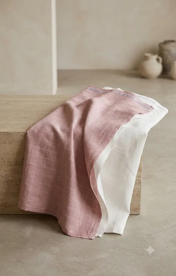 Men's_Dusty_Pink_Grid_Check_60_Lea_Pure_European_Linen_Unstitched_Shirt_&_Pant_Fabric_Combo_Pack_Premium_Breathable_Linen_Shirting_&_Suiting_Fabric_Material_Length_for_Men_Formal_&_Casual_Wear