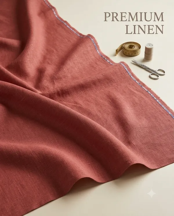 Men's_Rust_Peach_Solid_Pure_Linen_Unstitched_Shirt_Fabric_Premium_Breathable_Pure_European_Linen_Shirting_Material_Length_Piece_for_Men_Formal_&_Casual_Wear_Shirts