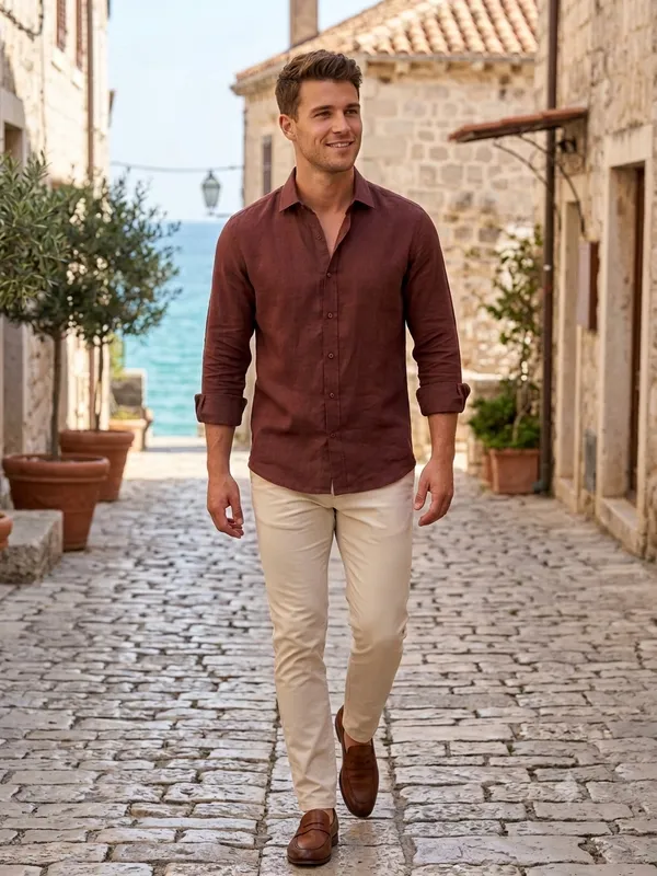 Shiva_Textile_Premium_100%_Pure_European_Linen_60_Lea_Unstitched_Shirt_Fabric_Material_for_Men_|_Breathable_Solid_Rust_Brown_Shirt_Piece_Cloth_for_Formal,_Casual_&_Summer_Wear_Tailoring