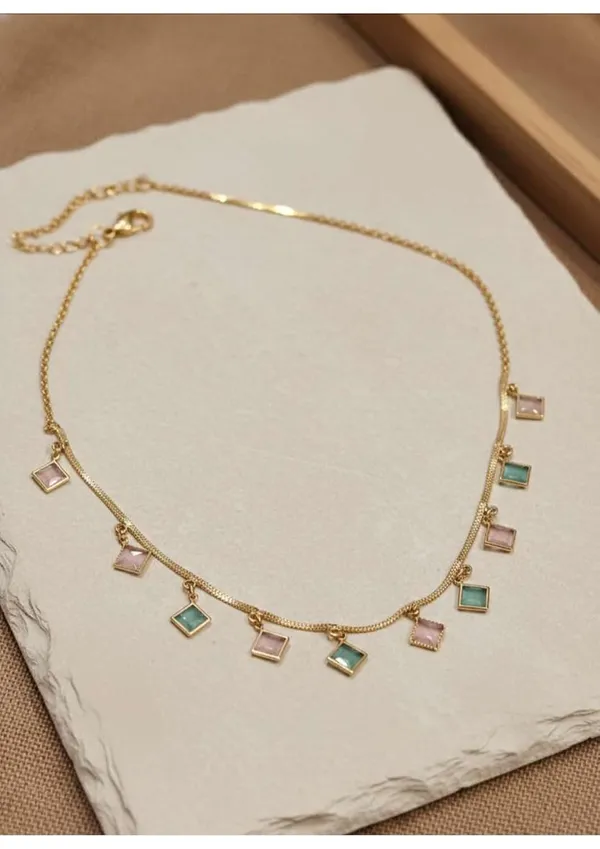 Gold_And_Pastel_Plated_Alloy_Charm_Necklace_For_Women