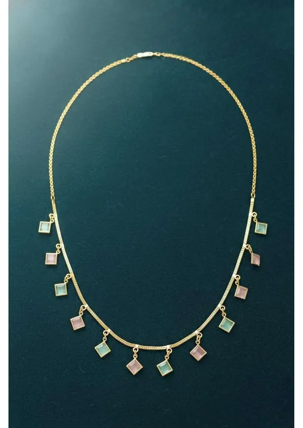 Gold_And_Pastel_Plated_Alloy_Charm_Necklace_For_Women