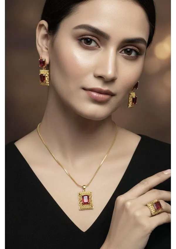 Ruby_Red_And_Gold_Plated_Alloy_Pendant_Necklace_Set_For_Women