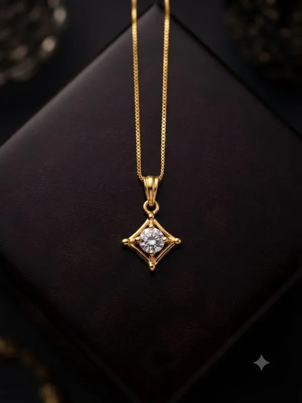 Gold_Plated_Alloy_Pendant_Necklace_For_Women