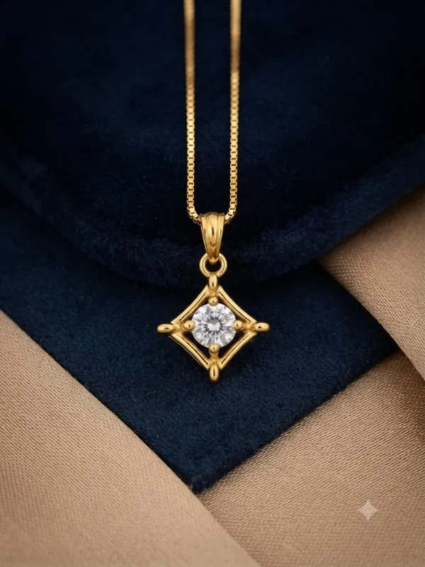 Gold_Plated_Alloy_Pendant_Necklace_For_Women