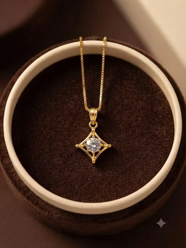 Gold_Plated_Alloy_Pendant_Necklace_For_Women