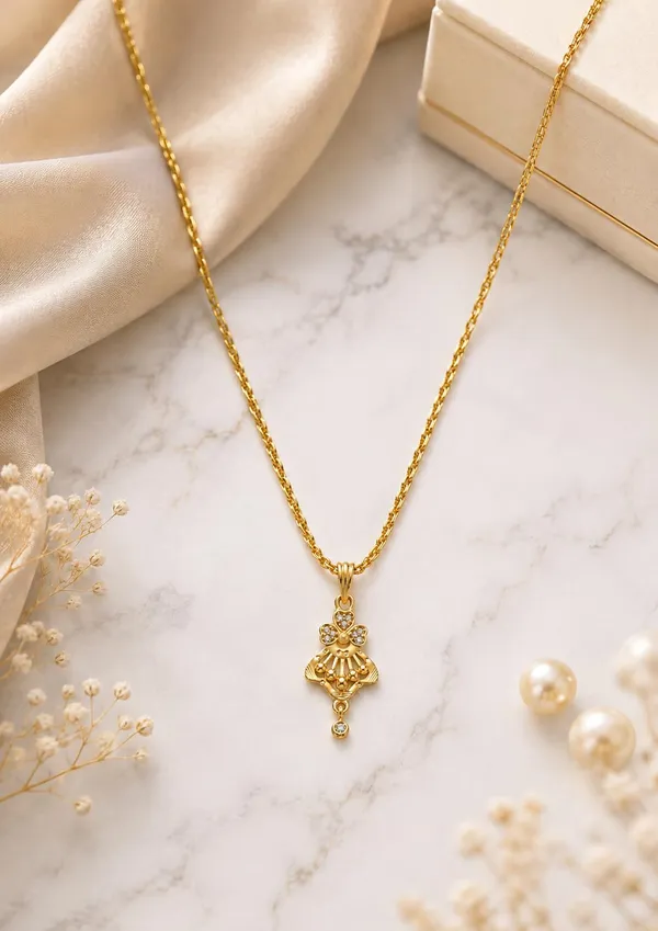 Gold_Plated_Alloy_Pendant_Necklace_For_Women