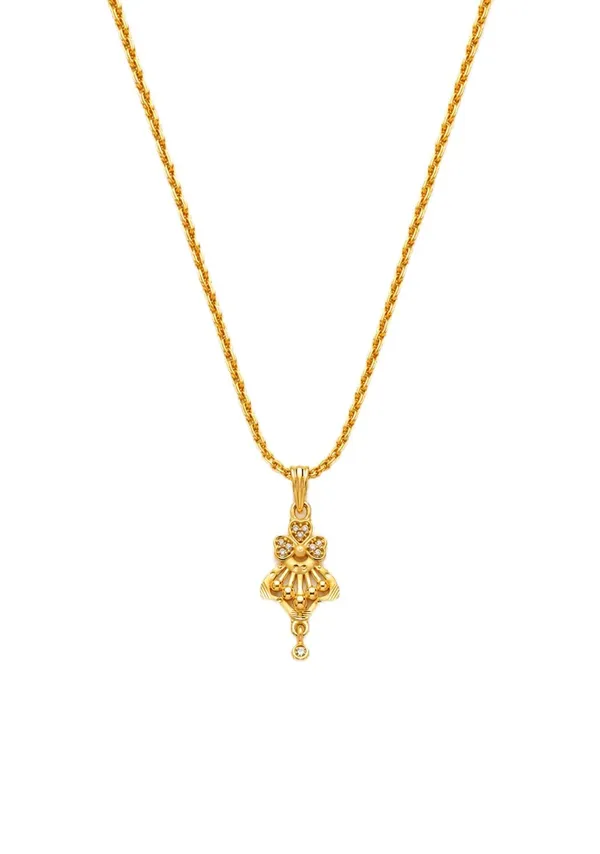 Gold_Plated_Alloy_Pendant_Necklace_For_Women