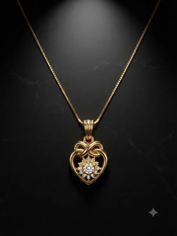 Gold_Plated_Alloy_Pendant_Necklace_For_Women
