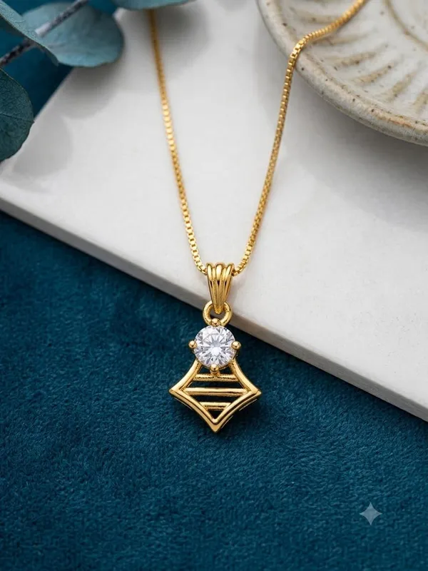 Gold_Plated_Alloy_Pendant_Necklace_For_Women