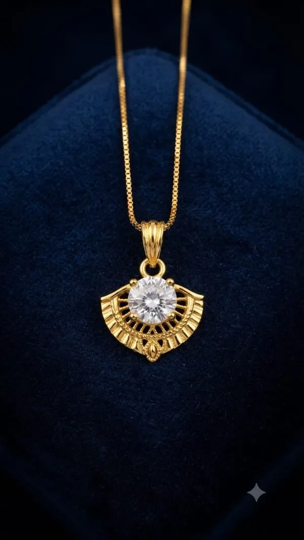 Gold_Plated_Alloy_Pendant_Necklace_For_Women