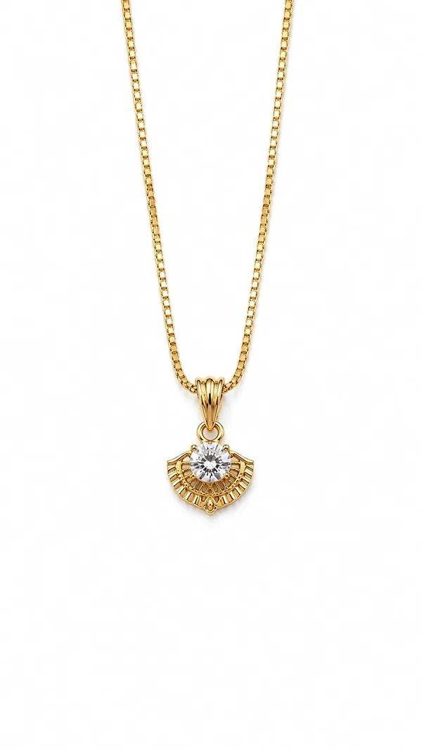 Gold_Plated_Alloy_Pendant_Necklace_For_Women