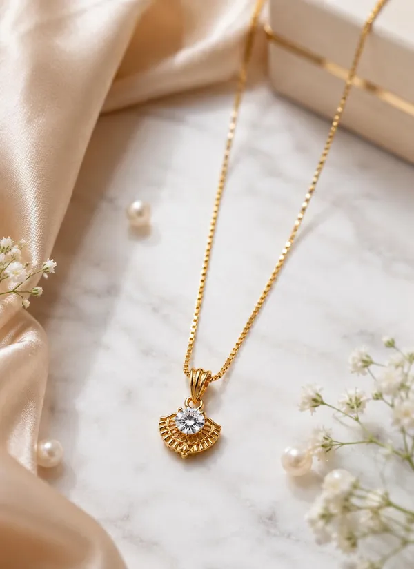 Gold_Plated_Alloy_Pendant_Necklace_For_Women