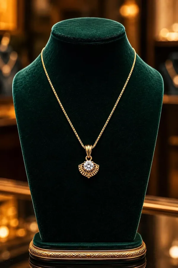 Gold_Plated_Alloy_Pendant_Necklace_For_Women
