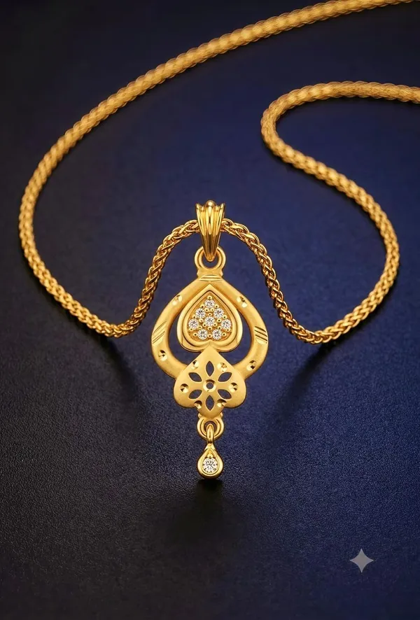 Gold_Plated_Alloy_Pendant_Necklace_For_Women