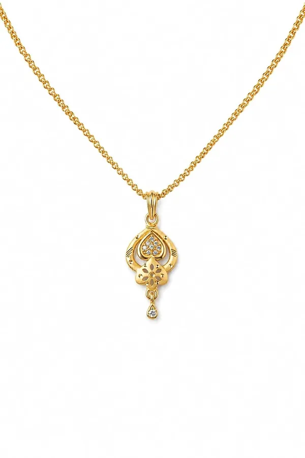 Gold_Plated_Alloy_Pendant_Necklace_For_Women