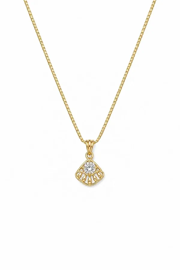 Gold_Plated_Alloy_Pendant_Necklace_For_Women