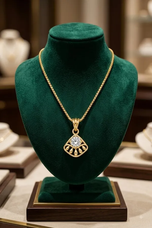 Gold_Plated_Alloy_Pendant_Necklace_For_Women