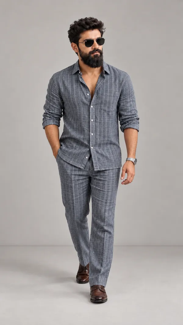 Grey_Linen_Blend_Regular_Fit_Shirt_And_Trouser_Set_for_Men