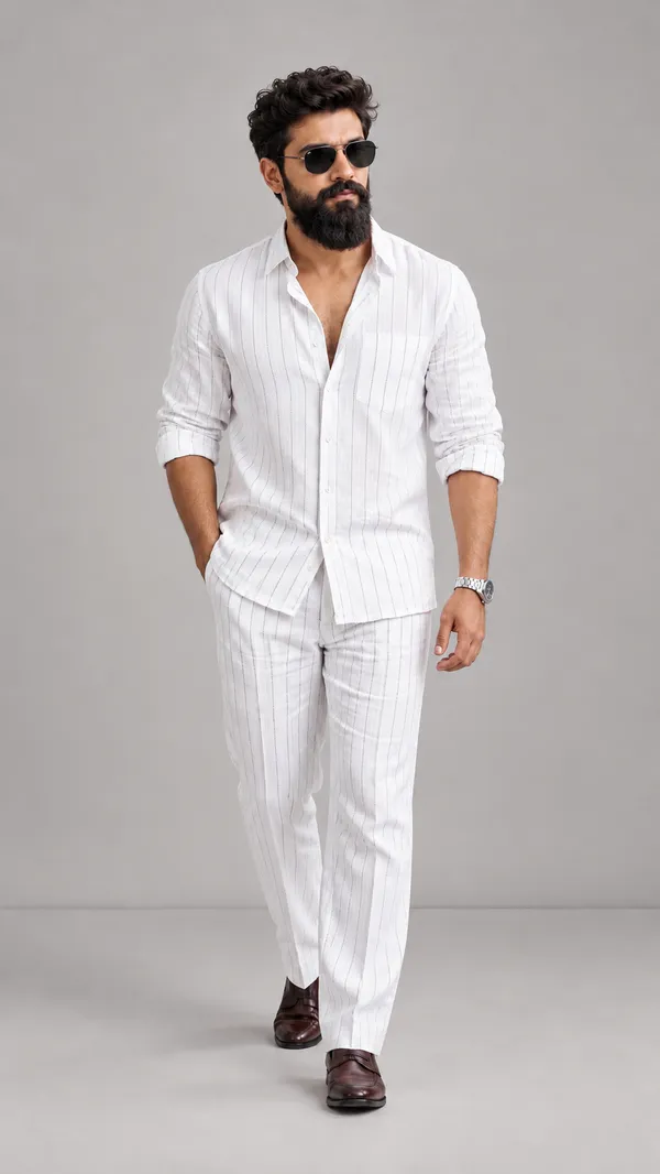 White_Linen_Blend_Relaxed_Fit_Shirt_And_Trouser_Set_for_Men