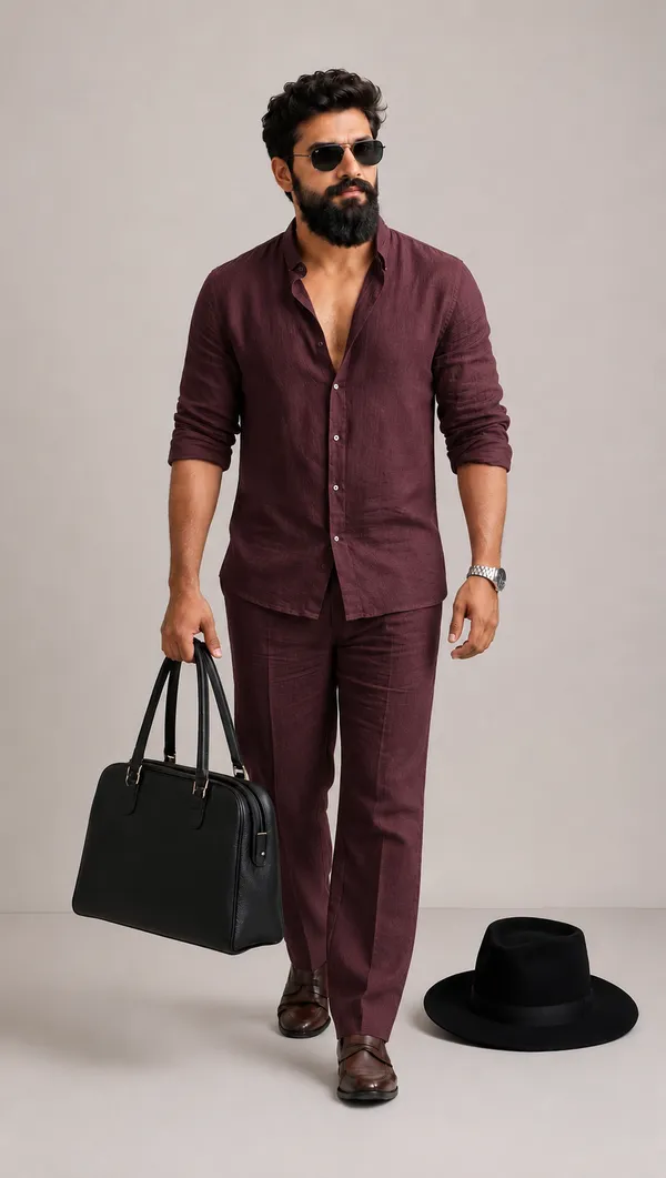 Pure_Linen_Prestige_Set_Executive_Collection_Red