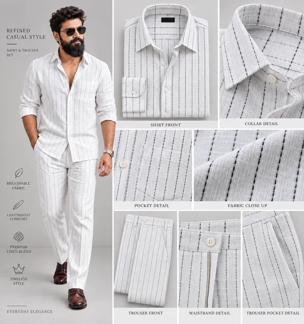White_Linen_Blend_Relaxed_Fit_Shirt_And_Trouser_Set_for_Men