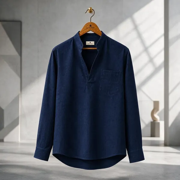 Black_Horse_Premium_Linen_V_Neck_Shirt_Festival_Edition_Navy