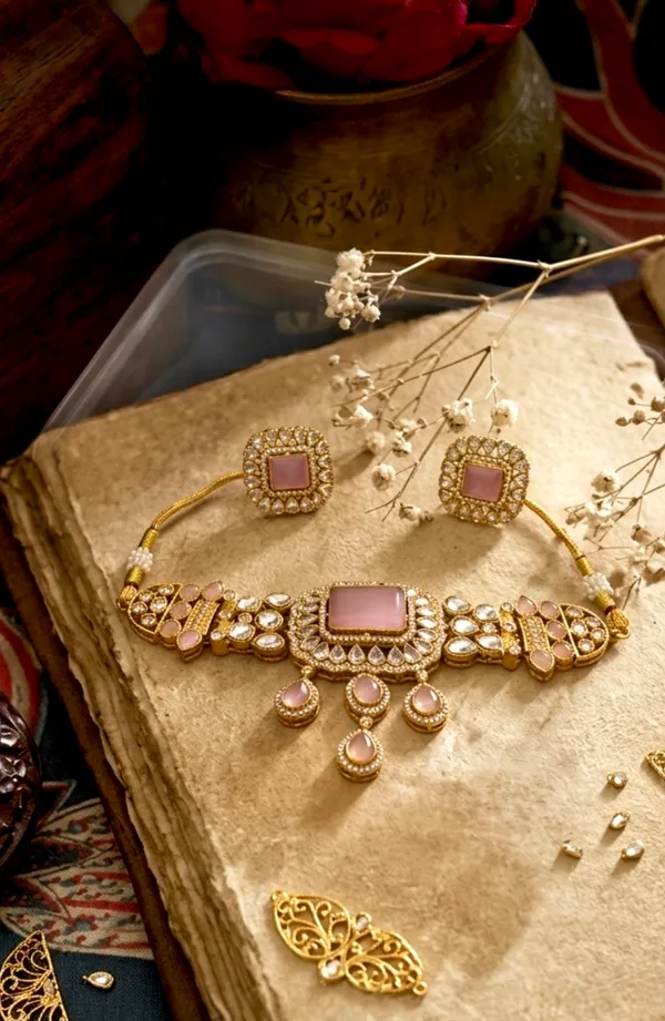 The_Sia_Powder_Pink_Mono-Stone_Diamond_Choker_Set