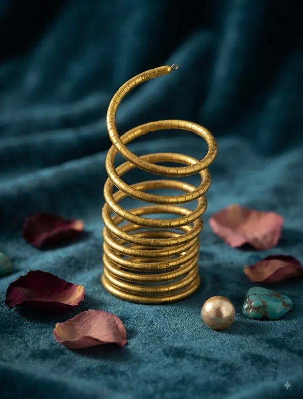 Gold_Stainless_Steel_Cleopatra_Coil_Bracelet_For_Women