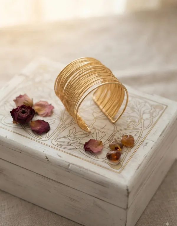 Gold_Stainless_Steel_Multi_Wire_Bracelet_For_Women