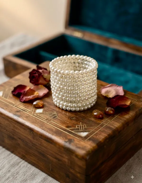 Beige_White_Pearl_Long_Cuff_Bracelet_For_Women