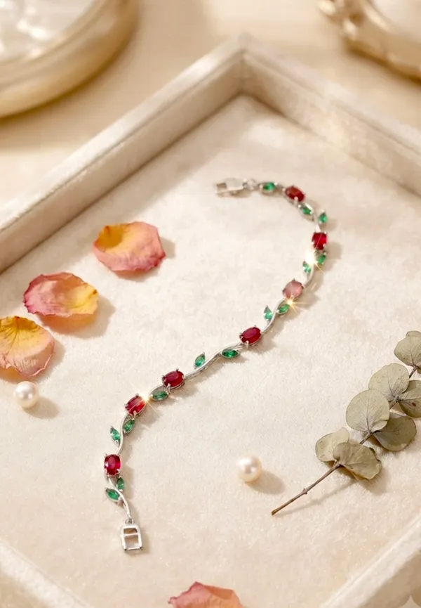Purple_Stainless_Steel_Gemstone_Bracelet_For_Women