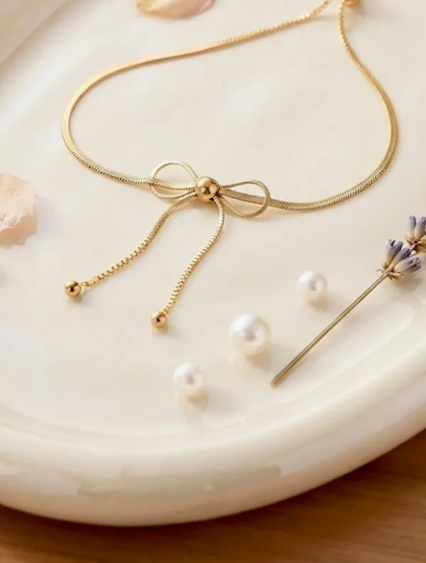 Antitarnish_Gold_Ribbon_Bracelet