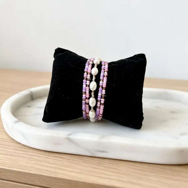 Blue_Stone_Pearl_Bead_Bracelet_For_Women