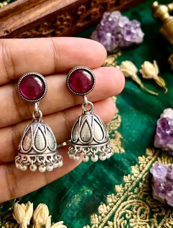Purple_Stainless_Steel_Jhumki_Earrings_For_Women_Pack_Of_4