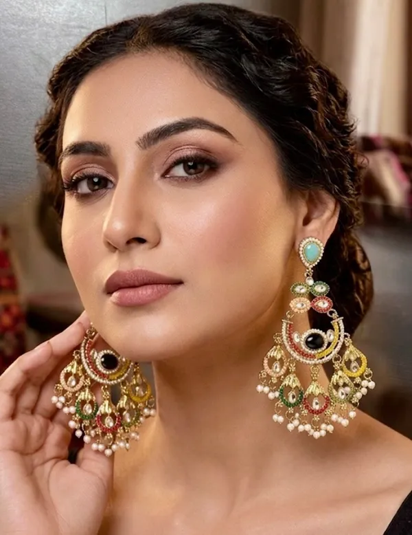 Gold_Alloy_Rainbow_Chandbali_Jhumki_Earrings_For_Women_Pack_Of_2