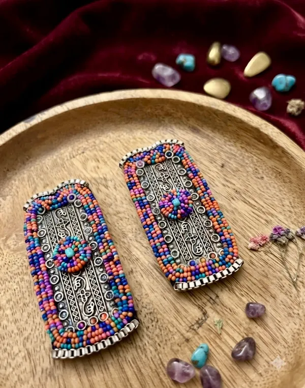 Teejh_Ganavi_Stone_Silver_Oxidised_Earring.