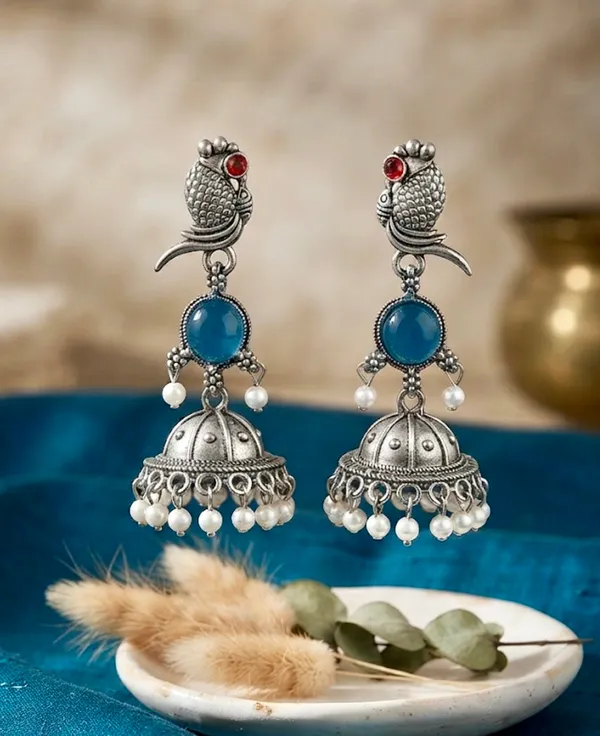Silver_Alloy_Jhumka_Earrings_For_Women_Pack_Of_2