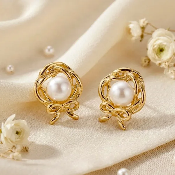 Gold_Alloy_Bow_Stud_Earrings_For_Women_Pack_Of_3