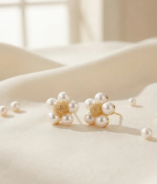 Pearl_Daisy_Studs