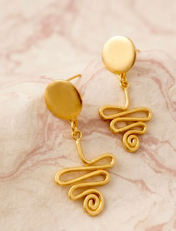 Gold_Brass_Spiral_Drop_Earrings_For_Women_Pack_Of_3