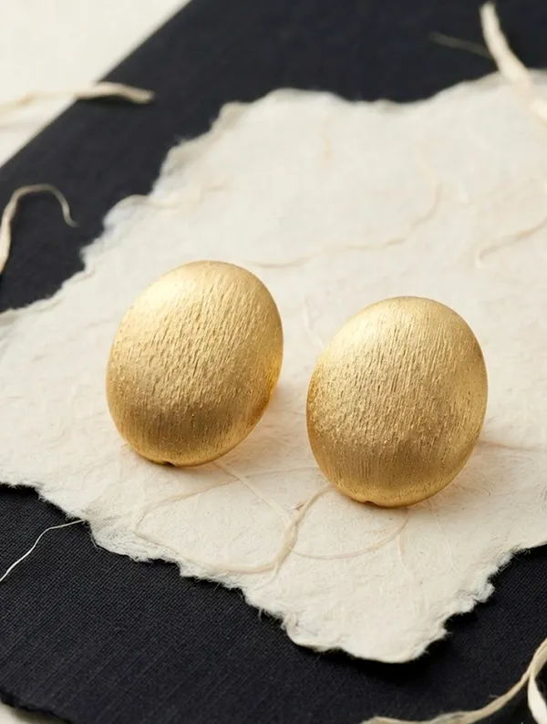 Gold_Brass_Oval_Stud_Earrings_For_Women_Pack_Of_2