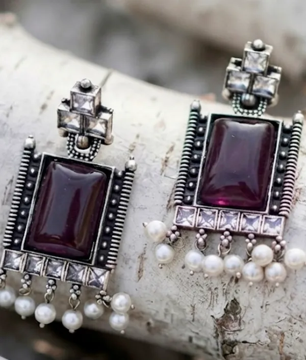 Rectangular_Purple_Stone_Drop_Earrings
